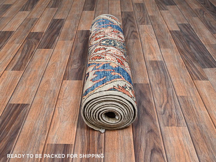 2'6" x 9'9" New Hand Knotted Green Wool Runner Oriental Rug - MOA1022432