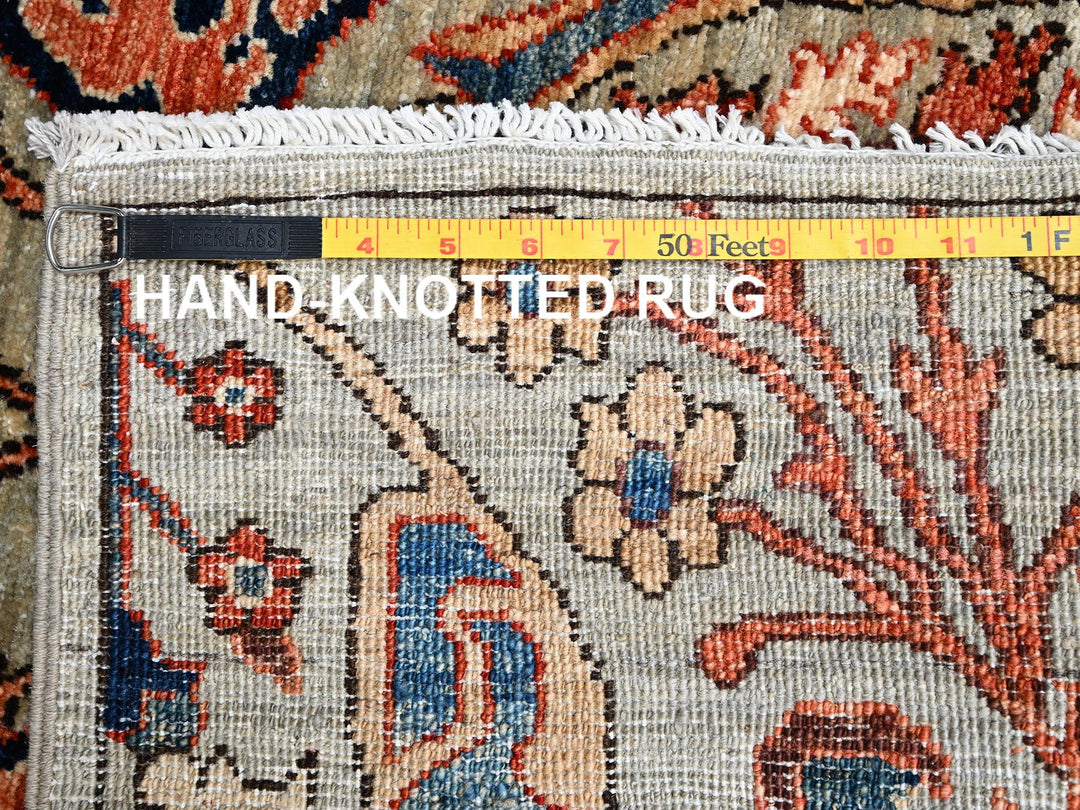 2'6" x 9'9" New Hand Knotted Green Wool Runner Oriental Rug - MOA1022432