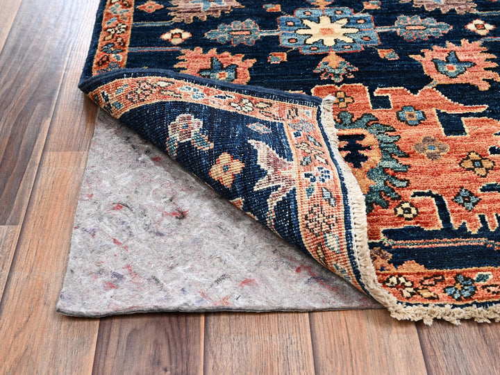 2'2" x 6'1" New Hand Knotted Blue Wool Runner Oriental Rug - MOA1022434