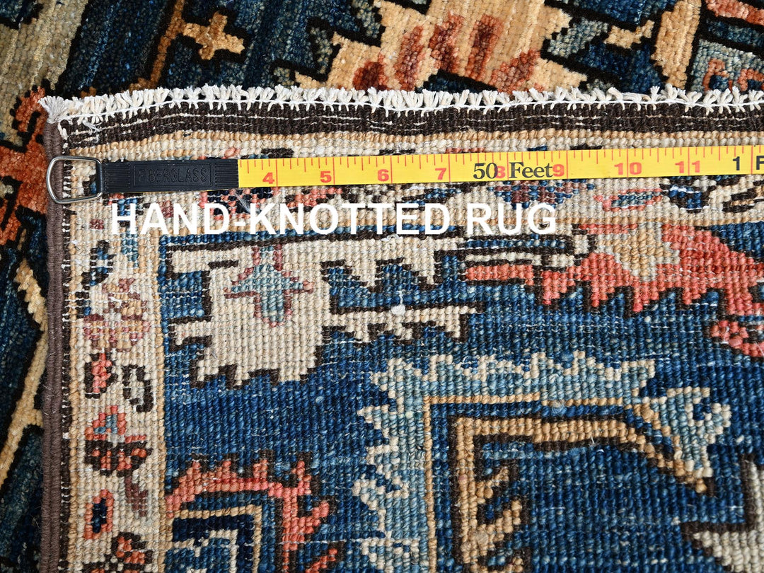 2'6" x 5'8" New Hand Knotted Blue Wool Runner Oriental Rug - MOA1022435