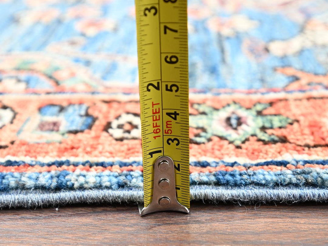 2'4" x 5'8" New Hand Knotted Blue Wool Runner Oriental Rug - MOA1022436