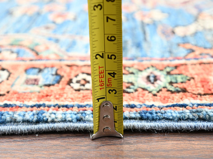 2'4" x 5'8" New Hand Knotted Blue Wool Runner Oriental Rug - MOA1022436