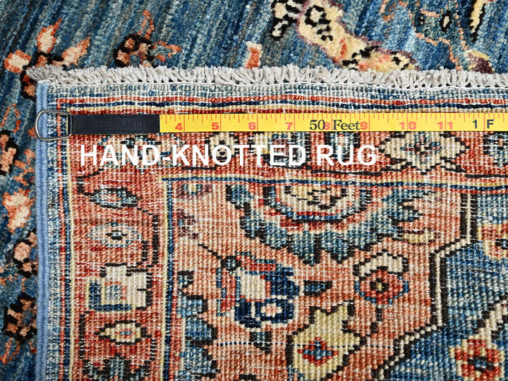 2'4" x 5'8" New Hand Knotted Blue Wool Runner Oriental Rug - MOA1022436