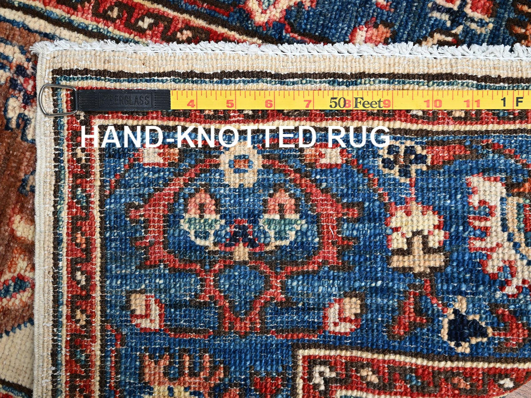 2'1" x 6'5" New Hand Knotted Ivory Wool Runner Oriental Rug - MOA1022437
