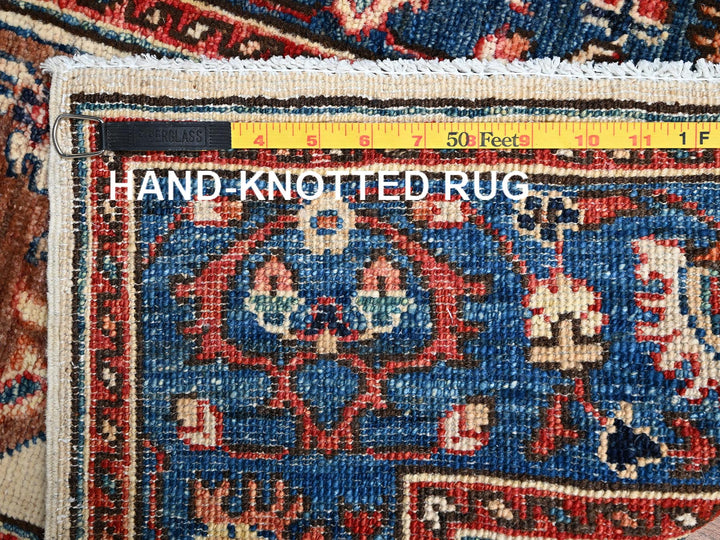 2'1" x 6'5" New Hand Knotted Ivory Wool Runner Oriental Rug - MOA1022437