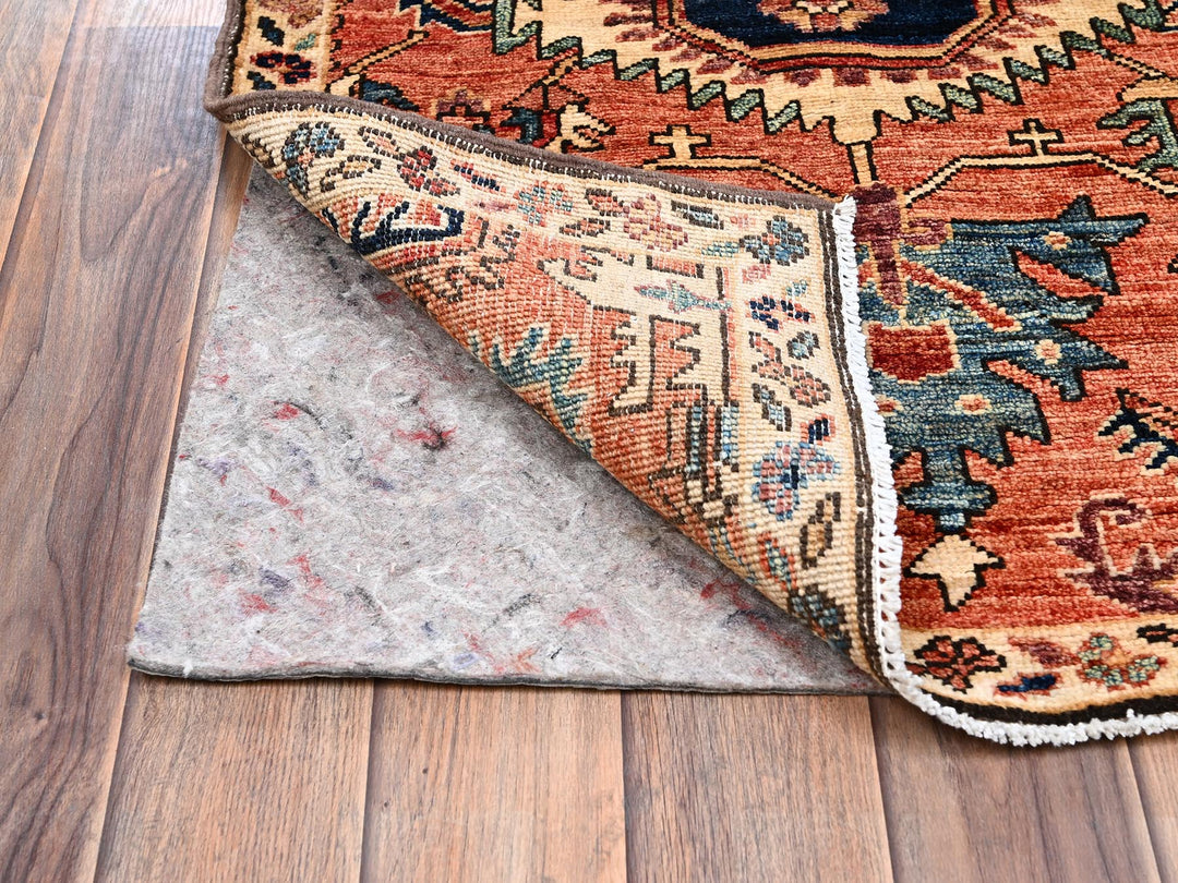 2'2" x 6'3" New Hand Knotted Orange Wool Runner Oriental Rug - MOA1022438