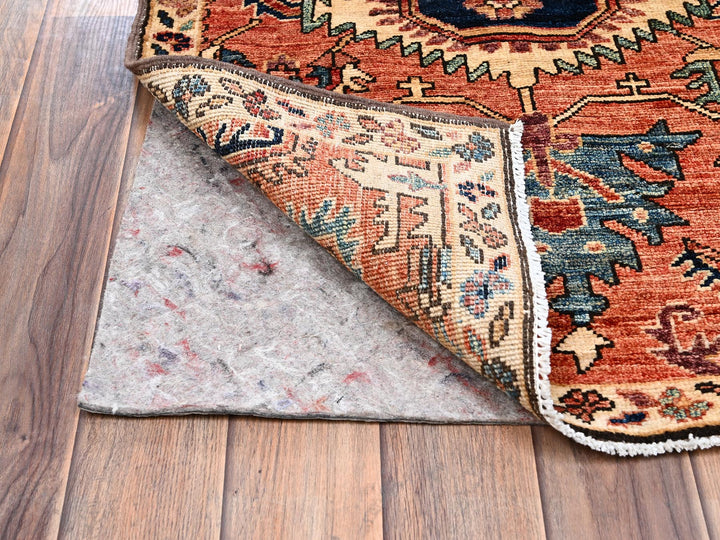 2'2" x 6'3" New Hand Knotted Orange Wool Runner Oriental Rug - MOA1022438