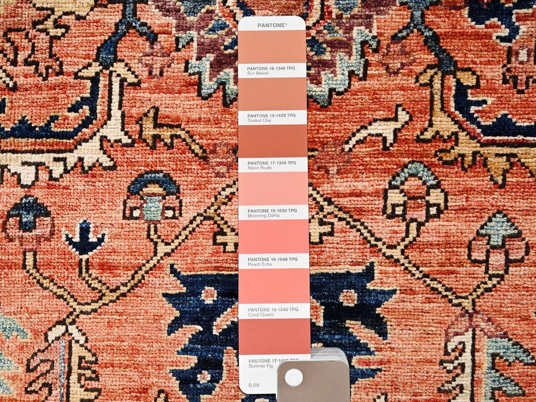 2'2" x 6'3" New Hand Knotted Orange Wool Runner Oriental Rug - MOA1022438