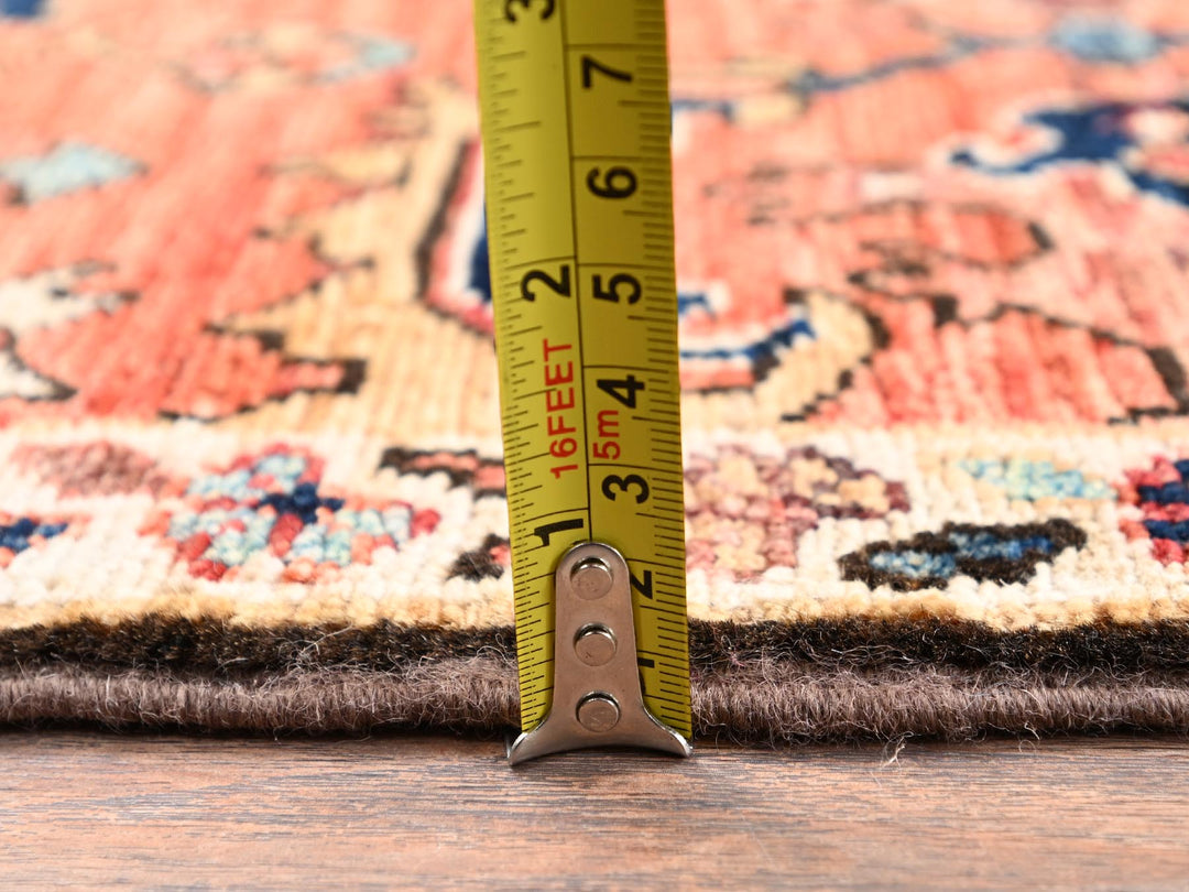 2'2" x 6'3" New Hand Knotted Orange Wool Runner Oriental Rug - MOA1022438