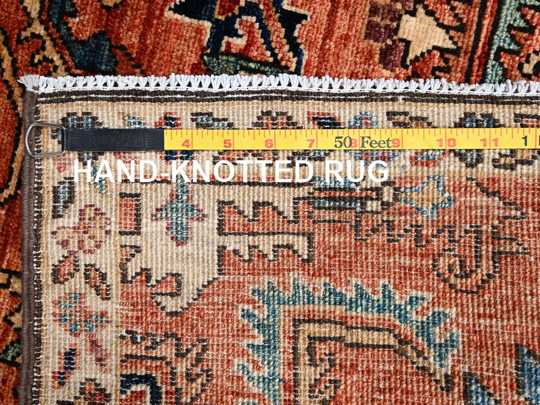 2'2" x 6'3" New Hand Knotted Orange Wool Runner Oriental Rug - MOA1022438