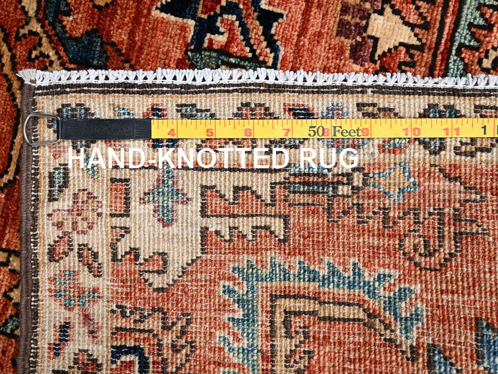 2'2" x 6'3" New Hand Knotted Orange Wool Runner Oriental Rug - MOA1022438