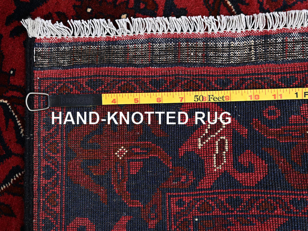 3'4" x 4'9" New Hand Knotted Red Wool Rectangle Oriental Rug - MOA1022442