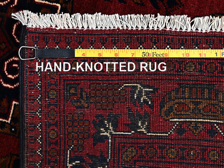 3'4" x 5'1" New Hand Knotted Red Wool Rectangle Oriental Rug - MOA1022446