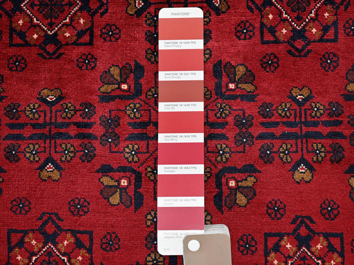 3'4" x 5'0" New Hand Knotted Red Wool Rectangle Oriental Rug - MOA1022447