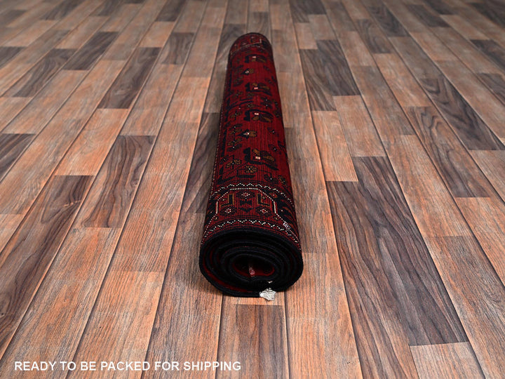3'4" x 5'0" New Hand Knotted Red Wool Rectangle Oriental Rug - MOA1022447