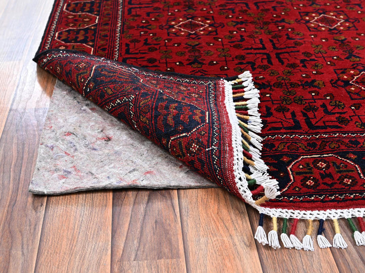 3'3" x 4'8" New Hand Knotted Red Wool Rectangle Oriental Rug - MOA1022449