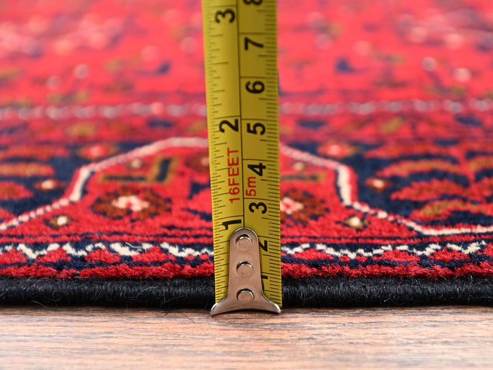 3'3" x 4'8" New Hand Knotted Red Wool Rectangle Oriental Rug - MOA1022449