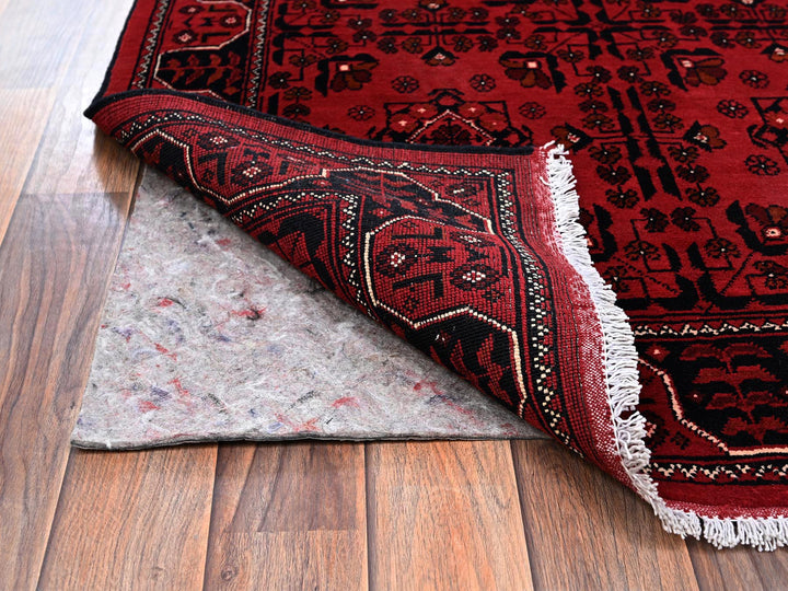3'4" x 5'2" New Hand Knotted Red Wool Rectangle Oriental Rug - MOA1022451