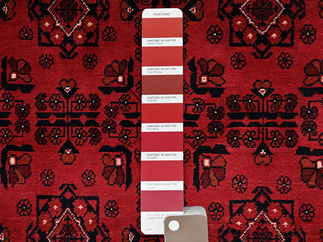 3'4" x 5'2" New Hand Knotted Red Wool Rectangle Oriental Rug - MOA1022451