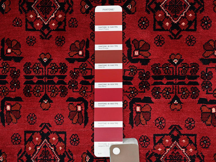 3'4" x 5'2" New Hand Knotted Red Wool Rectangle Oriental Rug - MOA1022451