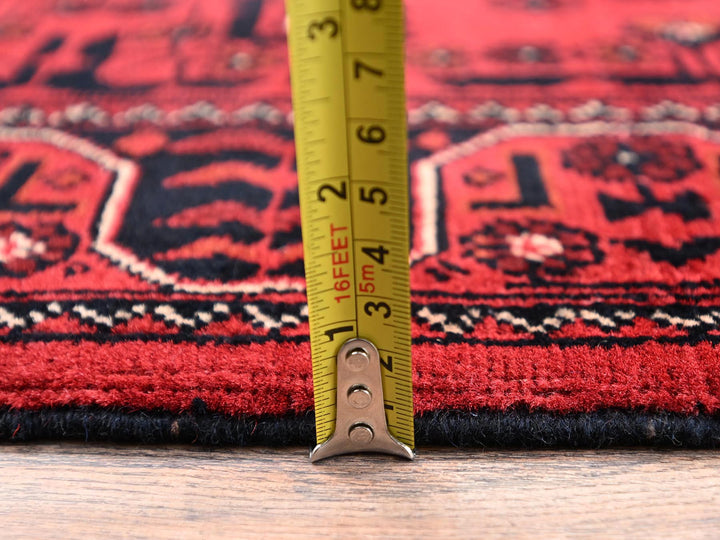 3'4" x 5'2" New Hand Knotted Red Wool Rectangle Oriental Rug - MOA1022451