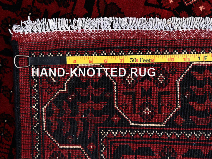 3'4" x 5'2" New Hand Knotted Red Wool Rectangle Oriental Rug - MOA1022451