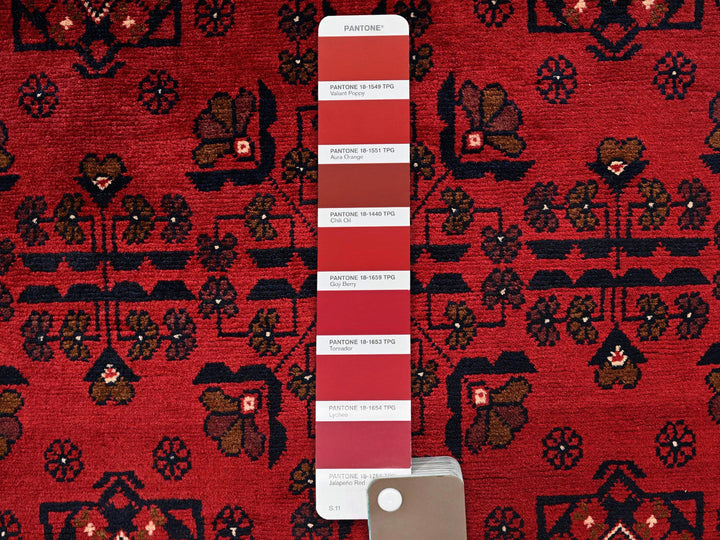3'3" x 5'5" New Hand Knotted Red Wool Rectangle Oriental Rug - MOA1022452