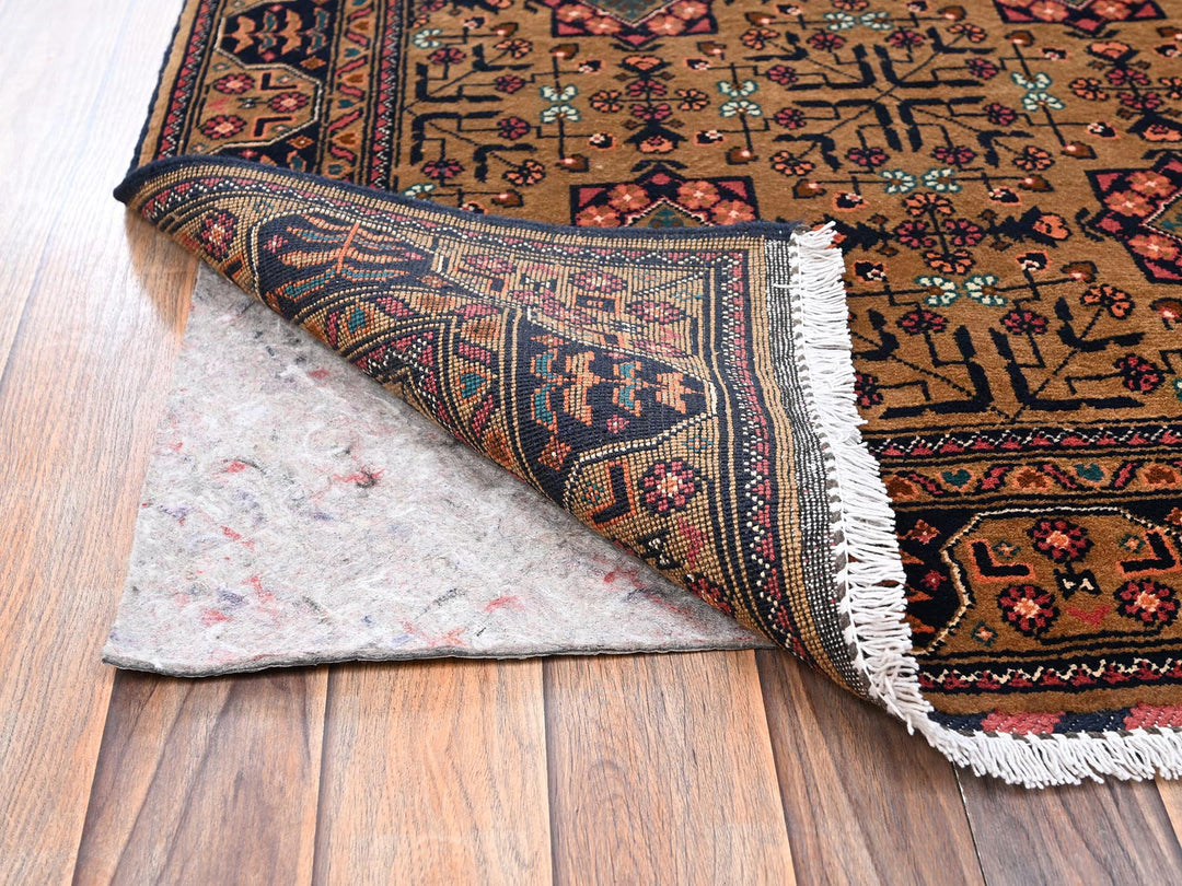 3'4" x 5'1" New Hand Knotted Brown Wool Rectangle Oriental Rug - MOA1022454