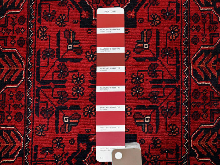 1'10" x 5'1" New Hand Knotted Red Wool Runner Oriental Rug - MOA1022455