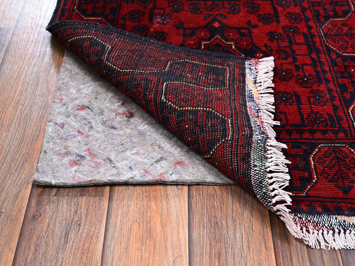 1'10" x 4'11" New Hand Knotted Red Wool Runner Oriental Rug - MOA1022456