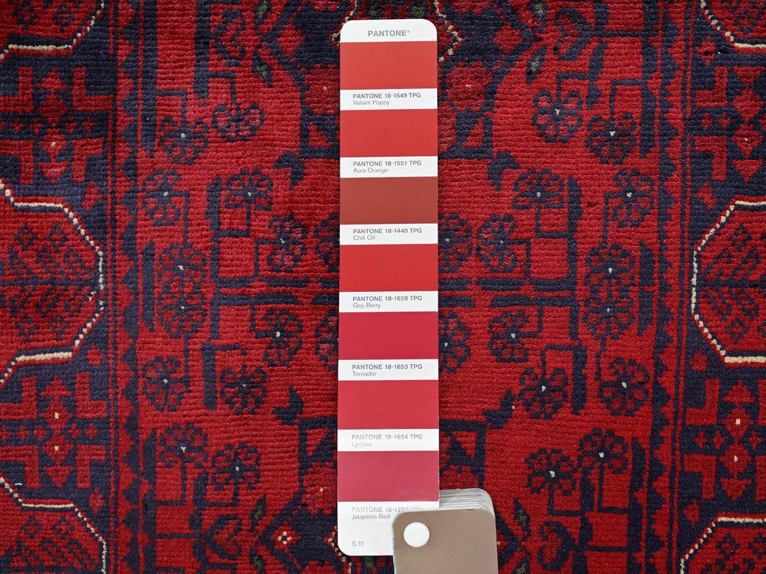 1'10" x 4'11" New Hand Knotted Red Wool Runner Oriental Rug - MOA1022456