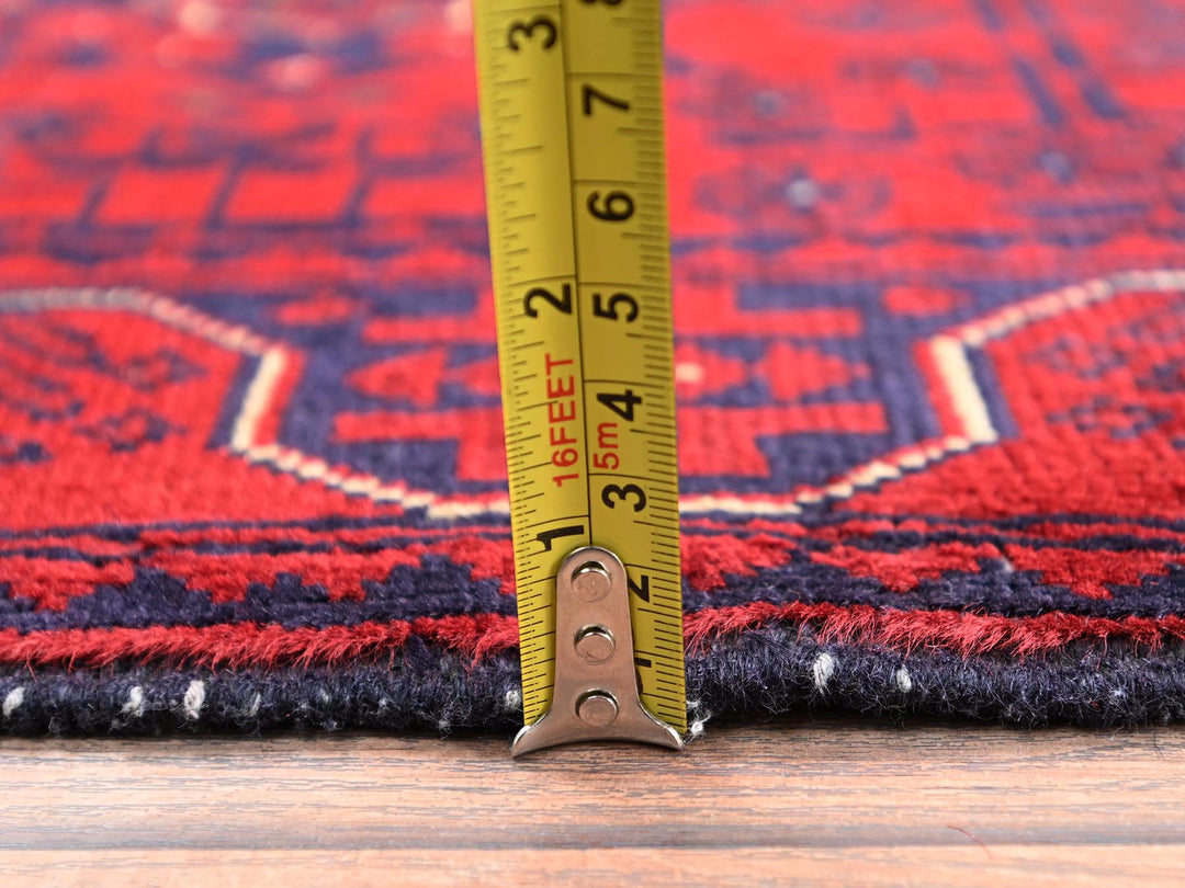 1'10" x 4'11" New Hand Knotted Red Wool Runner Oriental Rug - MOA1022456