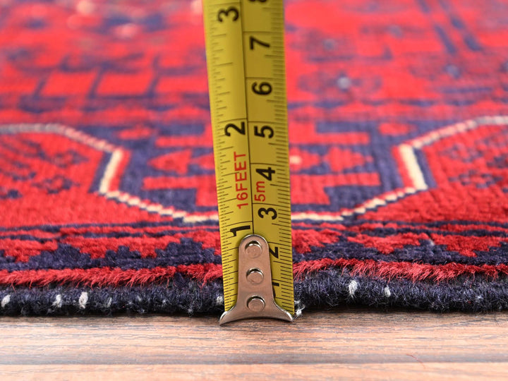 1'10" x 4'11" New Hand Knotted Red Wool Runner Oriental Rug - MOA1022456