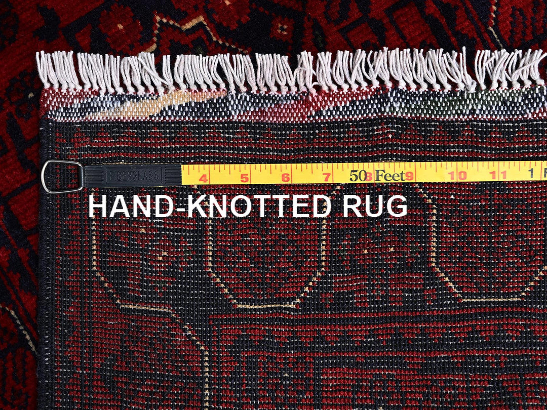 1'10" x 4'11" New Hand Knotted Red Wool Runner Oriental Rug - MOA1022456