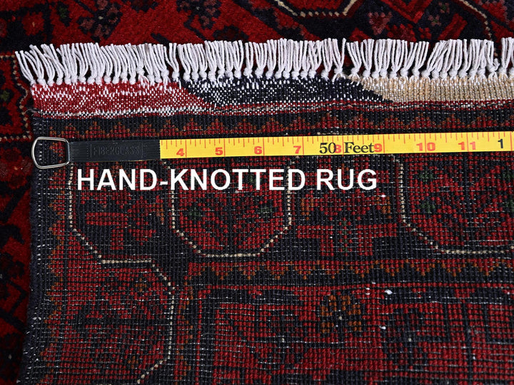 1'10" x 4'11" New Hand Knotted Red Wool Runner Oriental Rug - MOA1022457