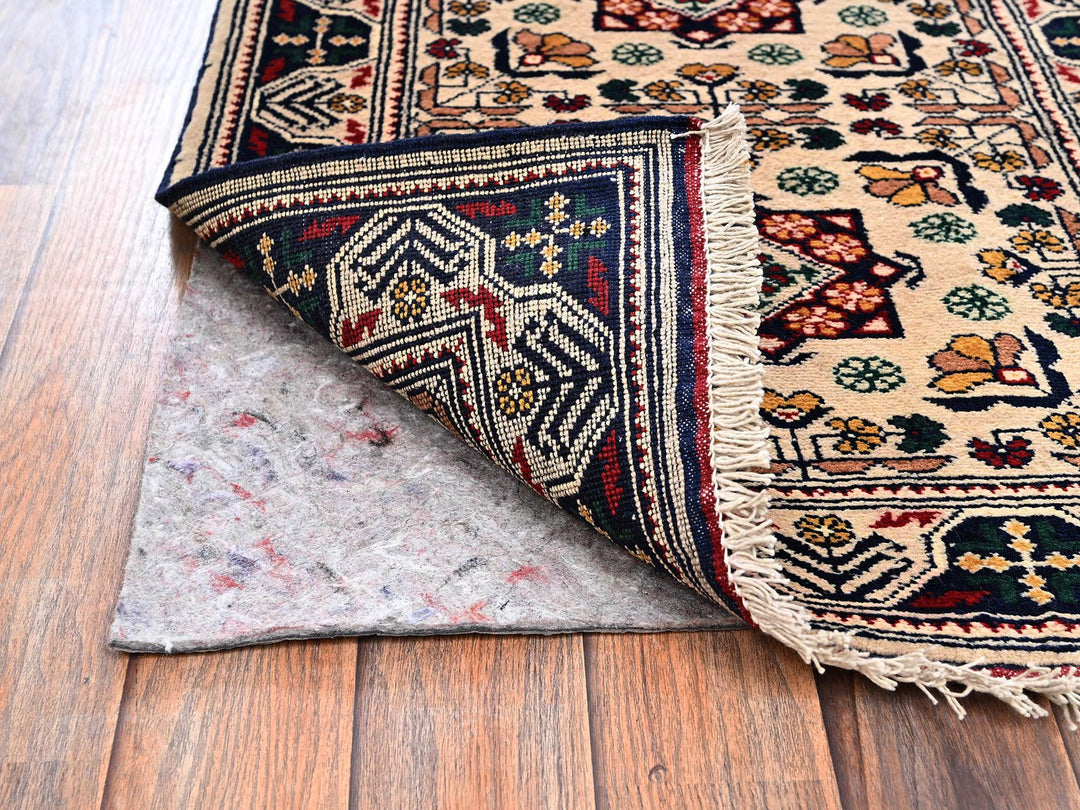 2'3" x 4'10" New Hand Knotted Ivory Wool Runner Oriental Rug - MOA1022458