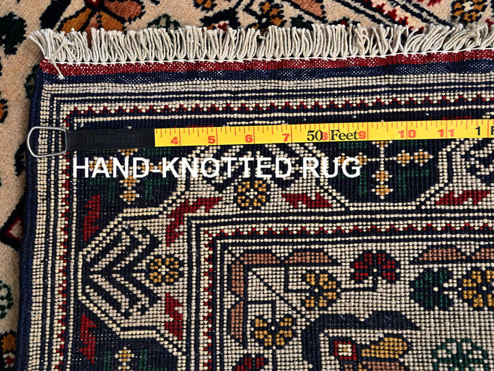 2'3" x 4'10" New Hand Knotted Ivory Wool Runner Oriental Rug - MOA1022458