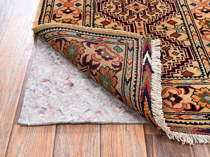 2'2" x 5'1" New Hand Knotted Beige Wool Runner Oriental Rug - MOA1022459