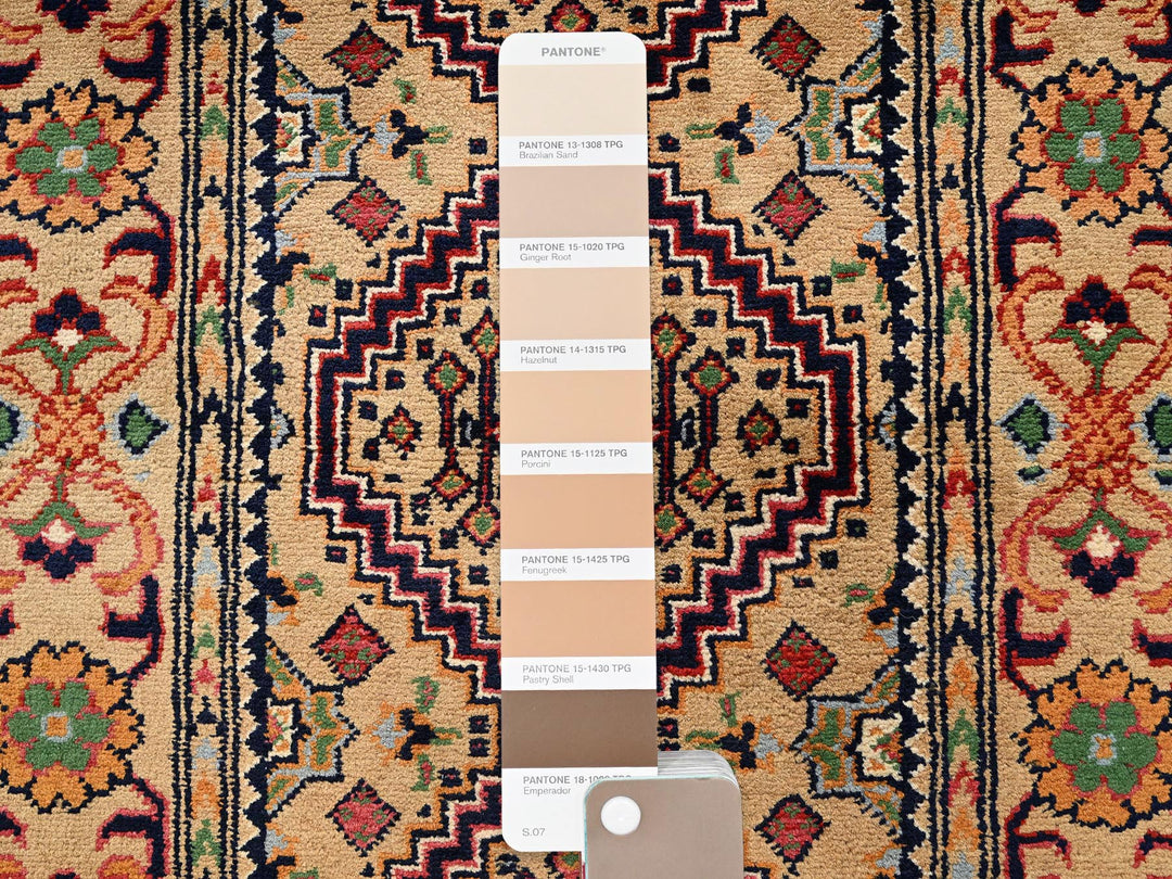 2'2" x 5'2" New Hand Knotted Beige Wool Runner Oriental Rug - MOA1022460
