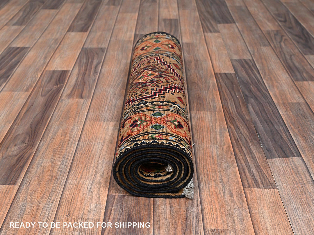 2'2" x 5'2" New Hand Knotted Beige Wool Runner Oriental Rug - MOA1022460