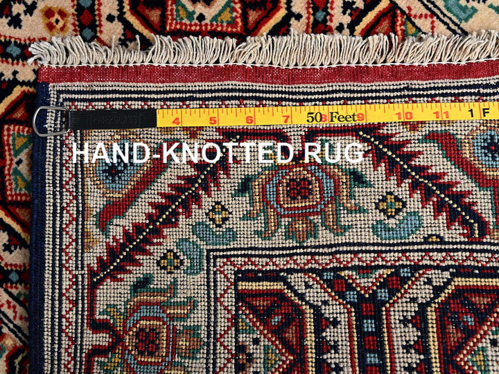 2'1" x 4'3" New Hand Knotted Ivory Wool Rectangle Oriental Rug - MOA1022462