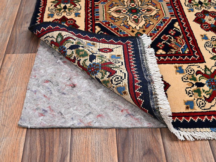 2'1" x 5'5" New Hand Knotted Blue Wool Runner Oriental Rug - MOA1022464