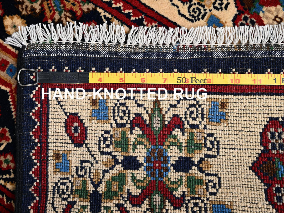 2'1" x 5'5" New Hand Knotted Blue Wool Runner Oriental Rug - MOA1022464