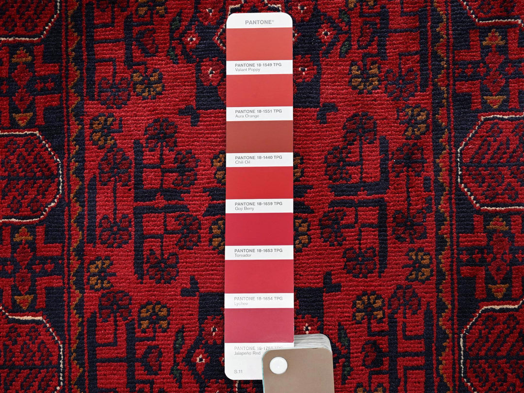 1'10" x 4'10" New Hand Knotted Red Wool Runner Oriental Rug - MOA1022465