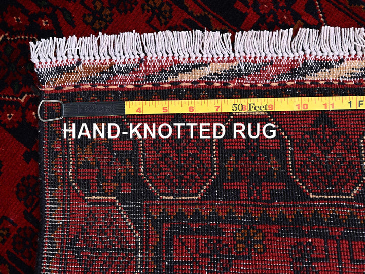 1'10" x 4'10" New Hand Knotted Red Wool Runner Oriental Rug - MOA1022465