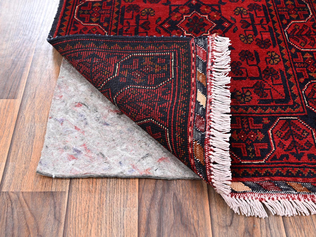 1'9" x 4'11" New Hand Knotted Red Wool Runner Oriental Rug - MOA1022466