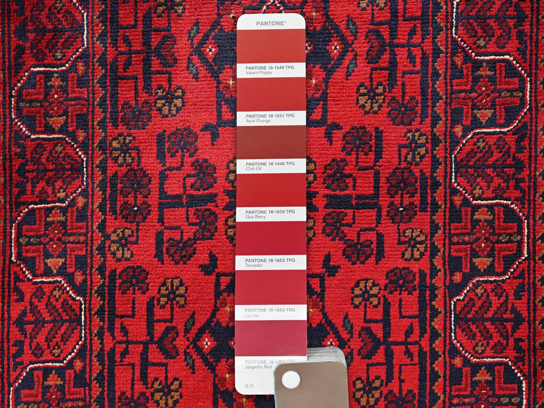 1'9" x 4'11" New Hand Knotted Red Wool Runner Oriental Rug - MOA1022466