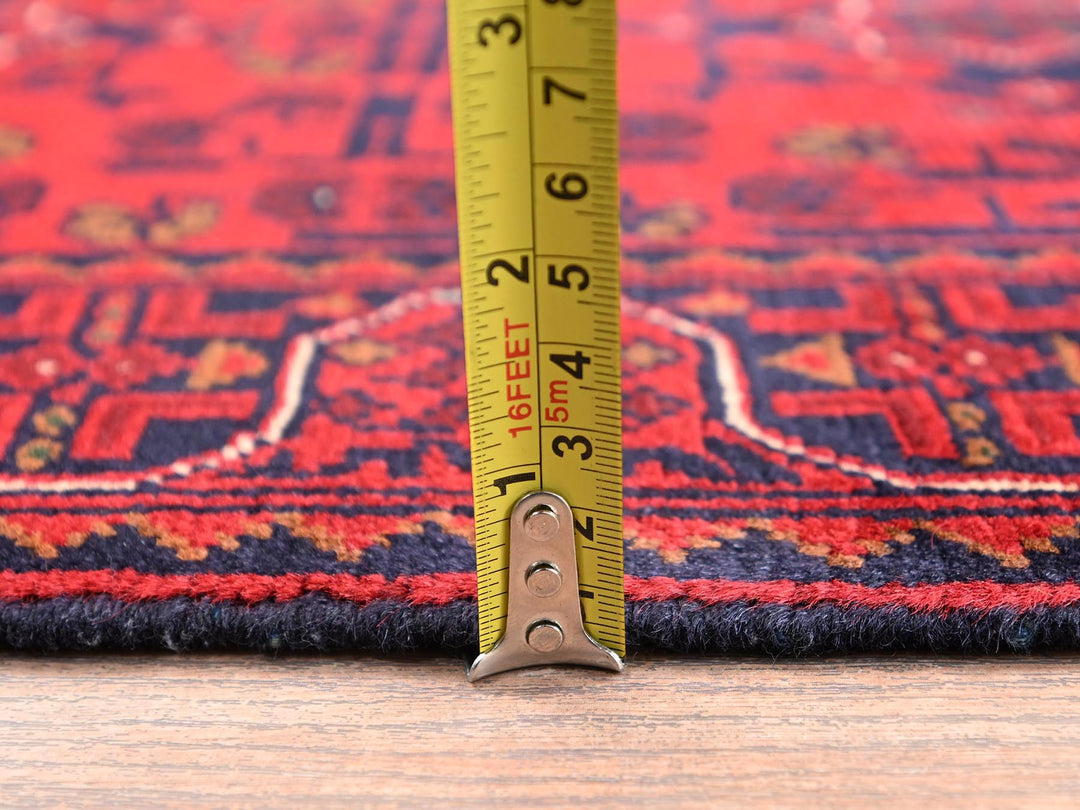 1'9" x 4'11" New Hand Knotted Red Wool Runner Oriental Rug - MOA1022466