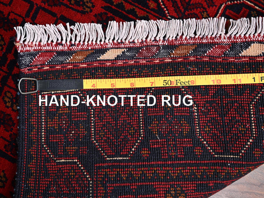 1'9" x 4'11" New Hand Knotted Red Wool Runner Oriental Rug - MOA1022466