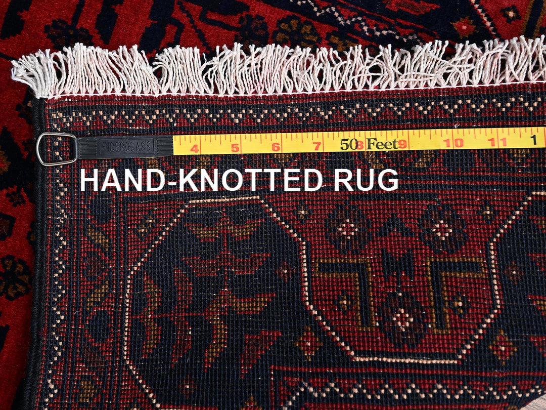 2'1" x 4'9" New Hand Knotted Red Wool Runner Oriental Rug - MOA1022467